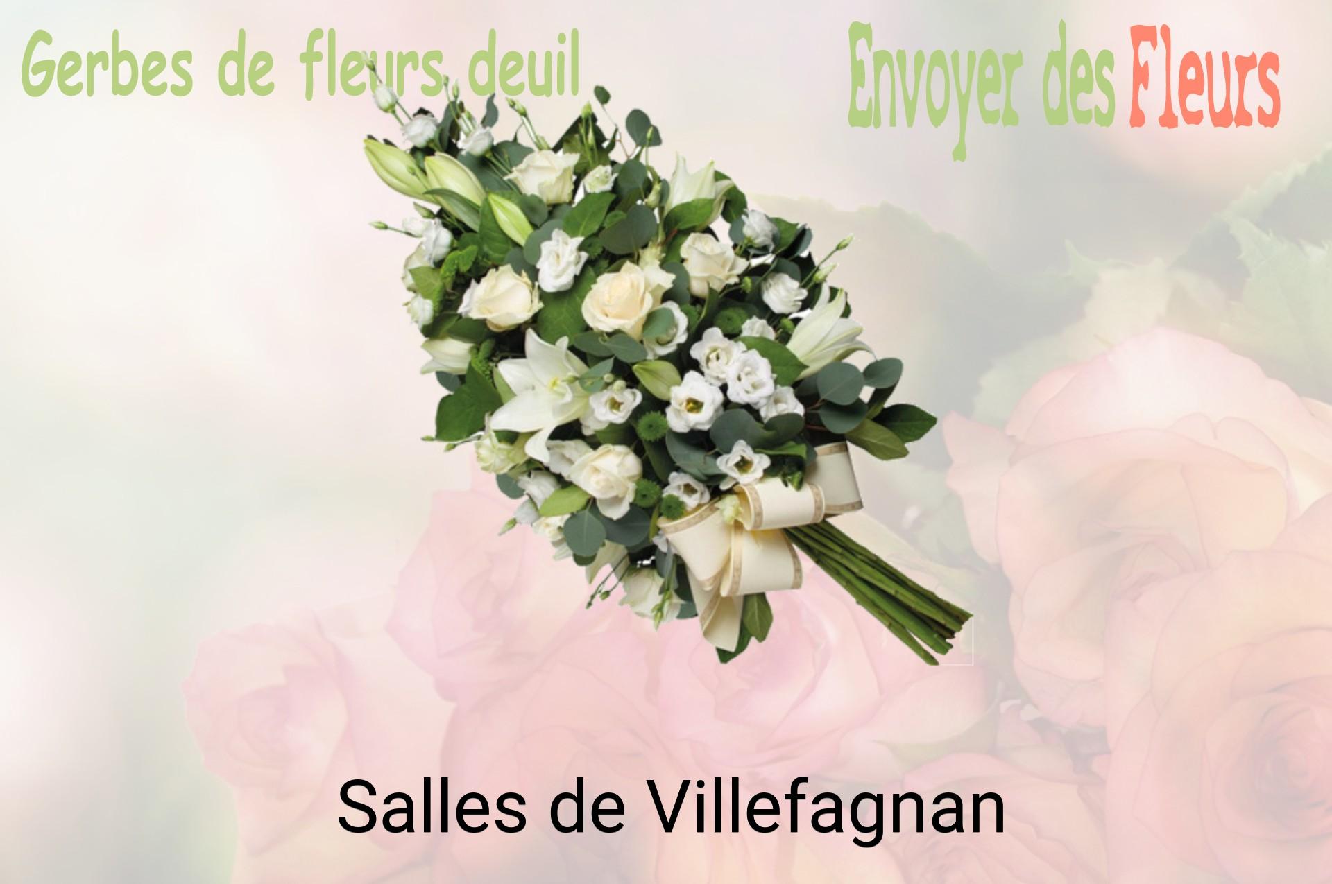 Gerbe de fleurs de deuil livrée à Salles-de-Villefagnan